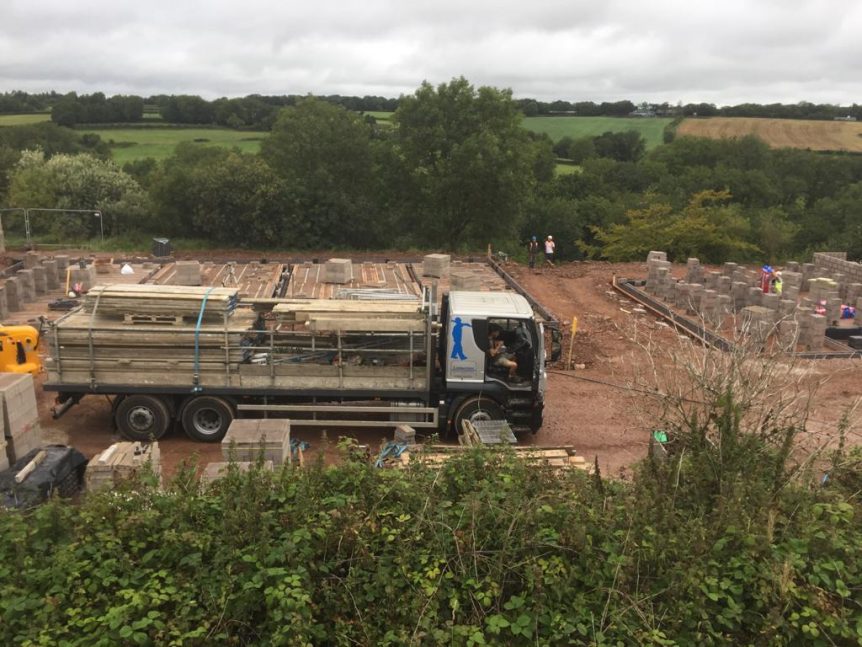 Longcross scaffolding Lorry in North Devon
